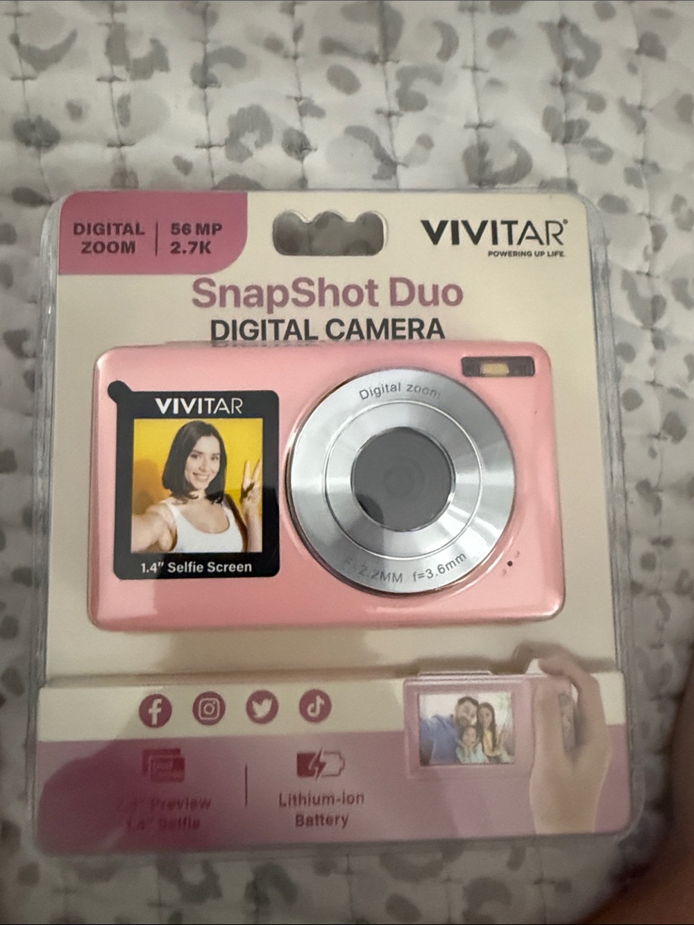 Vivitar SnapShot Duo Digital Camera - Pink